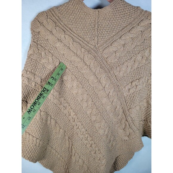 Aran Crafts Poncho Sweater Womens Small Medium Knit 100% Merino Wool Ireland - Picture 9 of 11